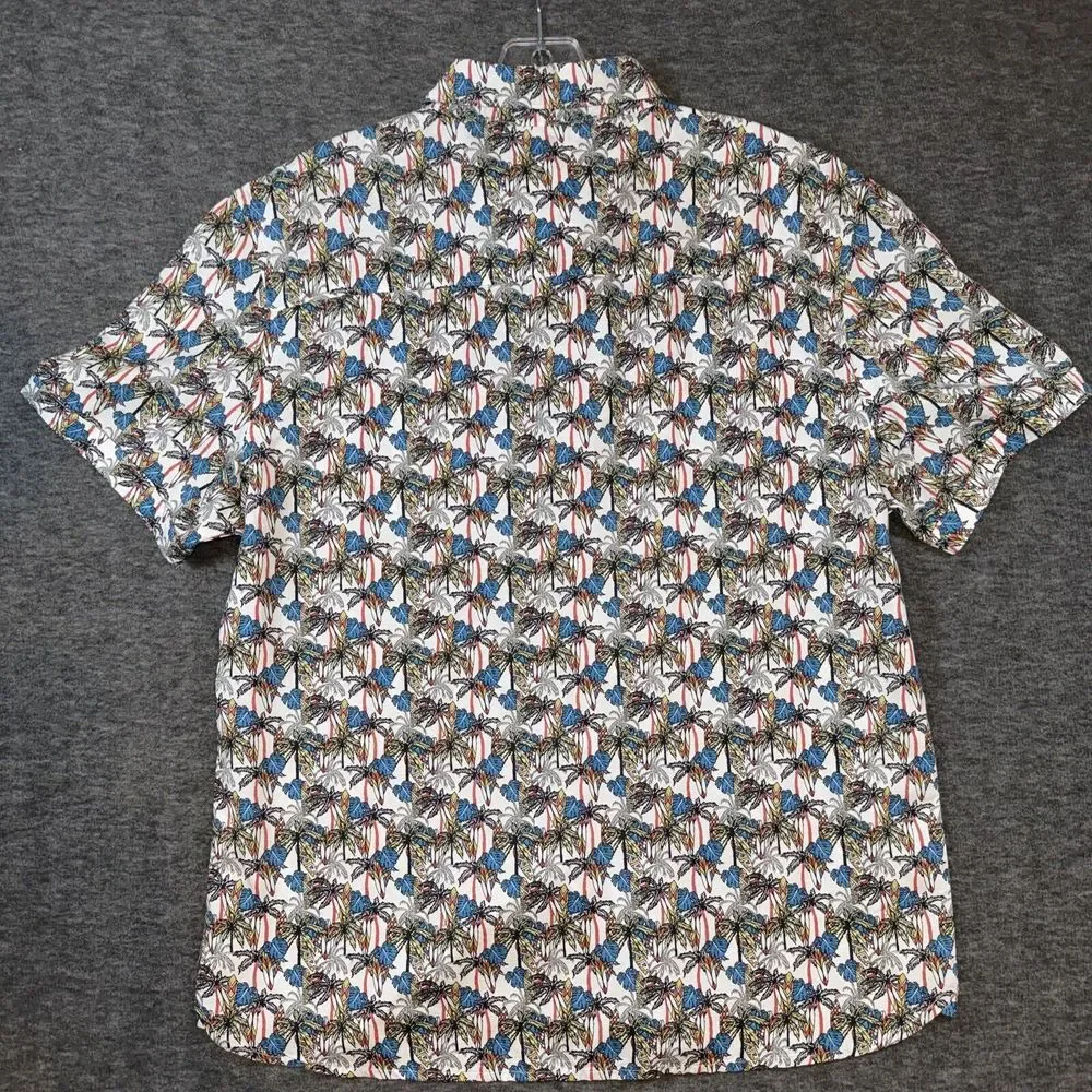 🆕 Age Of Wisdom Mens Button Up Shirt Tropical‎ Surfboards Multi-Color Sz L - Picture 7 of 8